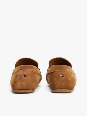 mocassins décontractés en cuir crantés marron pour hommes tommy hilfiger