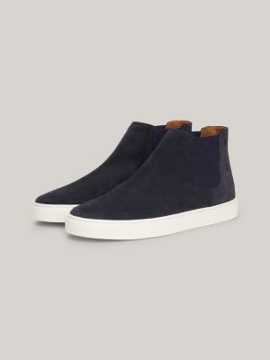 Suede Casual Chelsea Boots | Blue | Tommy Hilfiger