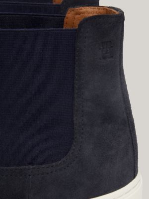 Suede Casual Chelsea Boots Blue Tommy Hilfiger