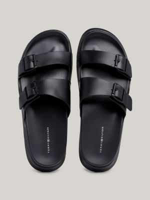 Leather Buckle Sandals | Black | Tommy Hilfiger