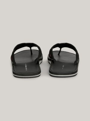 Stripe Webbing Strap Flip Flops Black Tommy Hilfiger