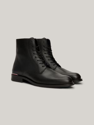 Tommy Hilfiger Buckle Lace Up Boot Black - Fast delivery