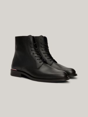 Tommy Hilfiger BUCKLE LACE UP BOOT - Lace-up ankle boots - black