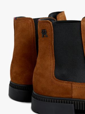 Rutschhemmender Chelsea-Boot aus Wildleder | Braun | Tommy Hilfiger 