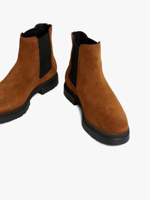 Rutschhemmender Chelsea-Boot aus Wildleder | Braun | Tommy Hilfiger 
