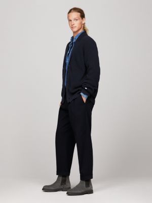 grey rutschhemmender chelsea-boot aus wildleder für herren - tommy hilfiger