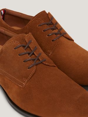 Suede Lace Up Derby Shoes Brown Tommy Hilfiger