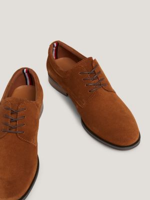 Suede Lace Up Derby Shoes Brown Tommy Hilfiger