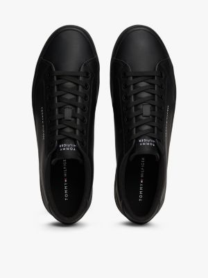 zapatillas essential con costuras negro de hombres tommy hilfiger