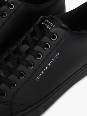 zapatillas essential con costuras negro de hombres tommy hilfiger