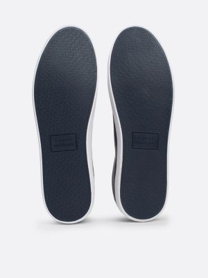 blue essential textured stitch trainers for men tommy hilfiger