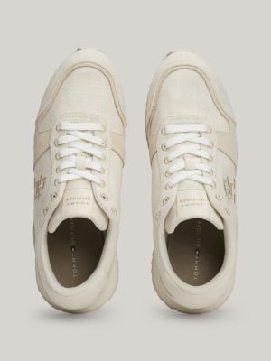Embroidery Linen Runner Trainers | Beige | Tommy Hilfiger
