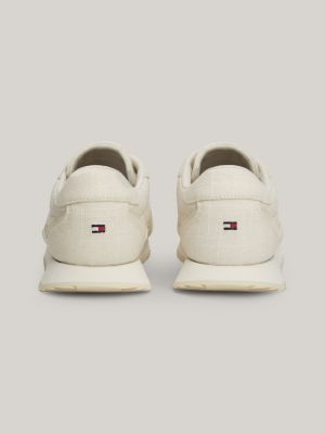 Embroidery Linen Runner Trainers | Beige | Tommy Hilfiger