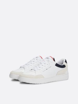 sneakers essential con dettagli color pop bianco da uomini tommy hilfiger