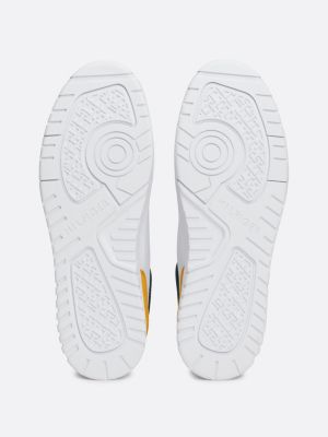 white essential colour-pop basketball trainers for men tommy hilfiger