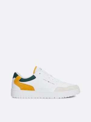 zapatillas essential con toque de color white de hombres tommy hilfiger