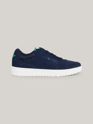 Tommy Hilfiger Modern Premium Suede Cupsole Sneaker Blauw