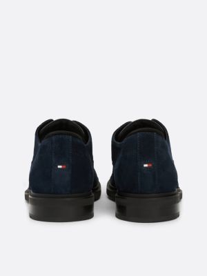 Flexible Suede Derby Shoes | Blue | Tommy Hilfiger