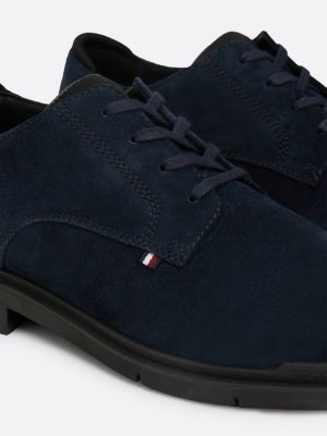 Flexible Suede Derby Shoes | Blue | Tommy Hilfiger