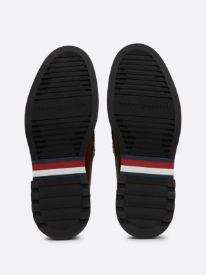 mocassins légers en cuir marron pour hommes tommy hilfiger