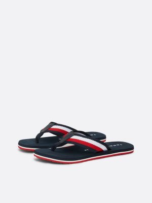 Signature Tape Flip Flops Blue Tommy Hilfiger