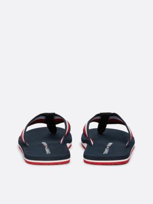 blue signature tape flip-flops for men tommy hilfiger