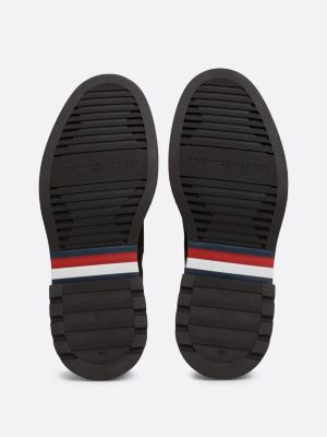 bottes chelsea légères en daim marron pour hommes tommy hilfiger