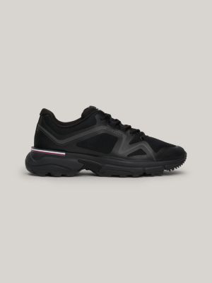 sneakers running con suola vibram black da uomini tommy hilfiger