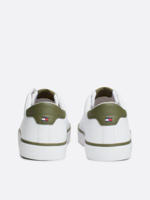 zapatillas deportivas con logo y ventilación blanco de hombres tommy hilfiger