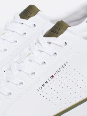 zapatillas deportivas con logo y ventilación blanco de hombres tommy hilfiger