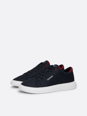 blauw lichtgewicht mesh sneaker voor heren - tommy hilfiger