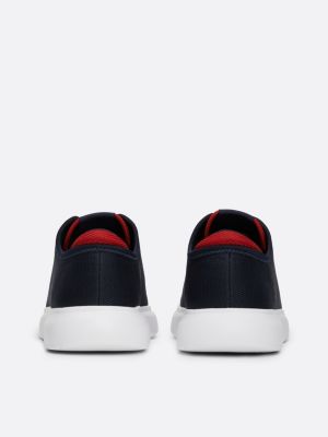 blauw lichtgewicht mesh sneaker voor heren - tommy hilfiger