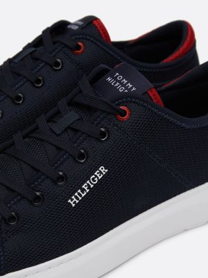 blauw lichtgewicht mesh sneaker voor heren - tommy hilfiger