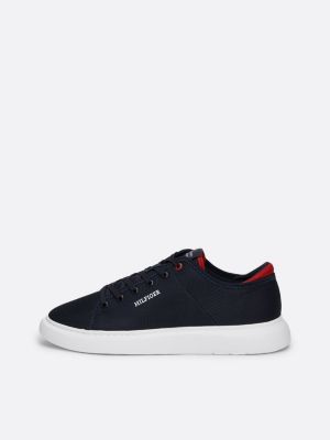 blauw lichtgewicht mesh sneaker voor heren - tommy hilfiger