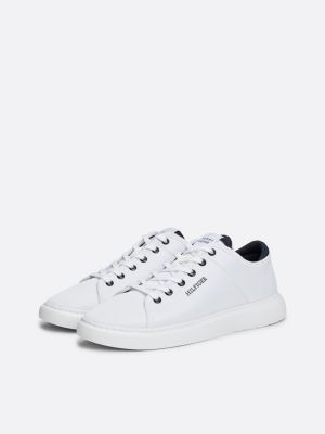 wit lichtgewicht mesh sneaker voor heren - tommy hilfiger