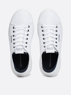 wit lichtgewicht mesh sneaker voor heren - tommy hilfiger