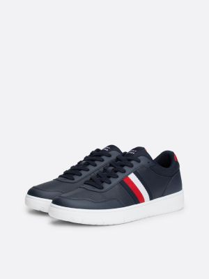 blue cleat signature tape basketball trainers for men tommy hilfiger