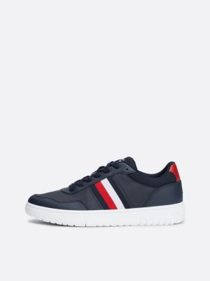 blue cleat signature tape basketball trainers for men tommy hilfiger