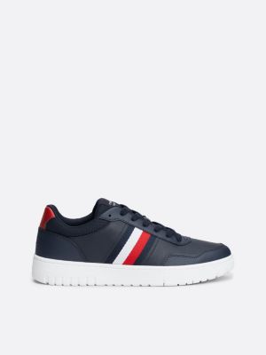 sneakers stile basket con nastro iconico blue da uomini tommy hilfiger