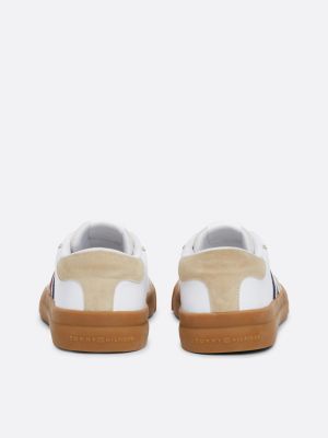 Strukturierter Leder-Sneaker mit Cupsole | Weiß | Tommy Hilfiger
