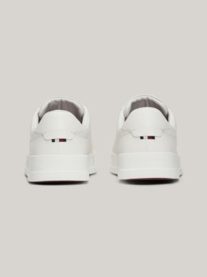 Chunky Court-Ledersneaker mit Logo | Weiß | Tommy Hilfiger