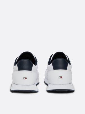 zapatillas de running con cordones blanco de hombres tommy hilfiger