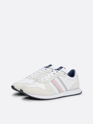 wit hardloopsneaker met gekartelde zool voor heren - tommy hilfiger