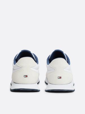 wit hardloopsneaker met gekartelde zool voor heren - tommy hilfiger