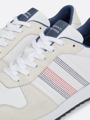 wit hardloopsneaker met gekartelde zool voor heren - tommy hilfiger