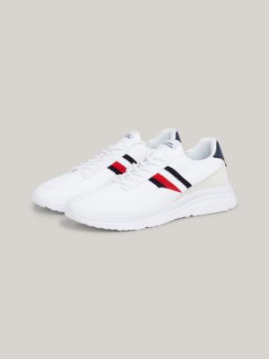 white th modern premium sneaker mit strick-einsatz für herren - tommy hilfiger