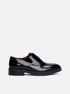 black th x festive patent leather derby shoes for men tommy hilfiger