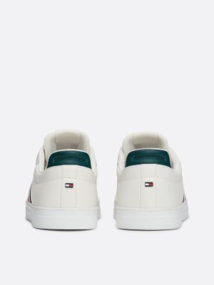 white leather signature tape court trainers for men tommy hilfiger