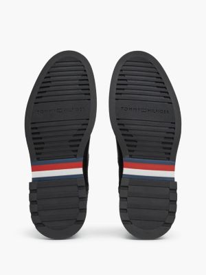 schwarz leichtgewichtiger chelsea-boot aus leder für herren - tommy hilfiger