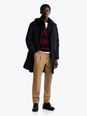 schwarz warm gefütterter stiefel aus narbenleder für herren - tommy hilfiger